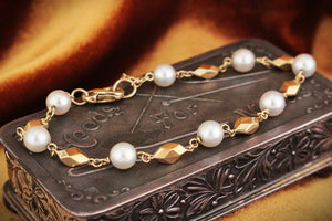 VINTAGE AKOYA PEARL BRACELET 9ct GOLD