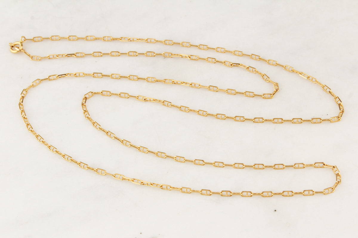 VINTAGE ITALIAN FINE ANCHOR LINK CHAIN 18ct GOLD