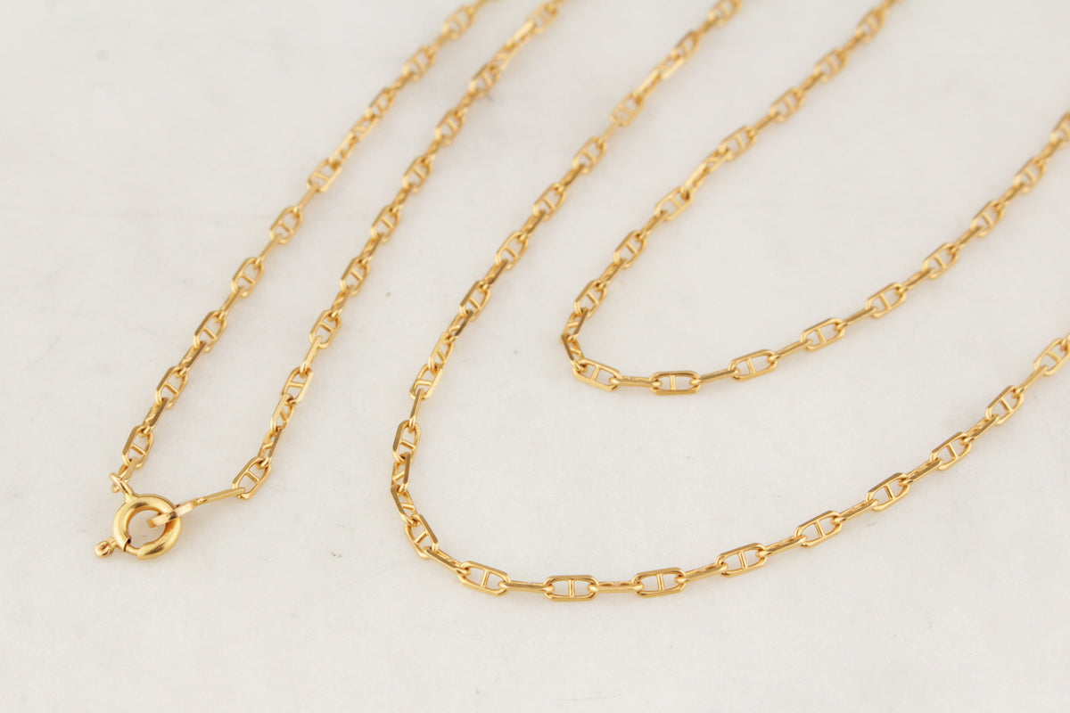VINTAGE ITALIAN FINE ANCHOR LINK CHAIN 18ct GOLD