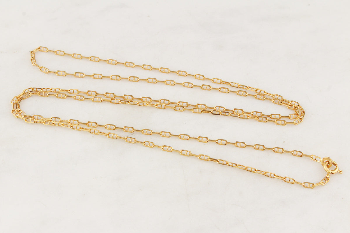 VINTAGE ITALIAN FINE ANCHOR LINK CHAIN 18ct GOLD