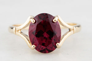 BESPOKE 3.60ct RHODOLITE GARNET RING 9ct GOLD