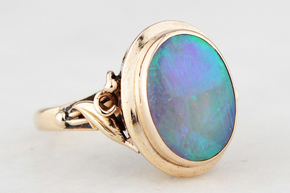 VINTAGE OPAL RING 14ct GOLD