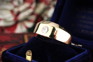 VINTAGE UNISEX DIAMOND BAND 14ct GOLD