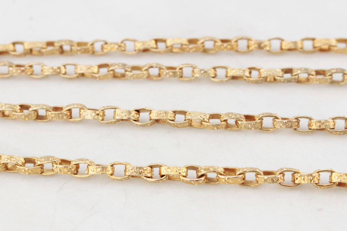 ANTIQUE VICTORIAN c1840 ACROSTIC  ‘REGARD’ CHAIN 9 &amp; 18ct GOLD