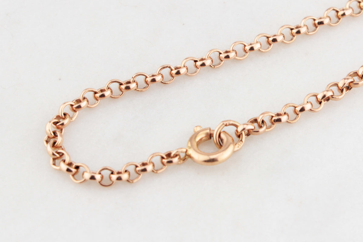 VINTAGE 9ct ROSE GOLD BELCHER LINK CHAIN