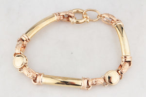 VINTAGE ORNATE LINK BRACELET 9ct GOLD