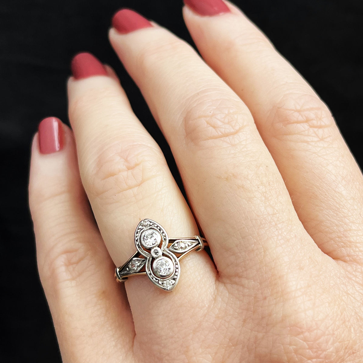 ANTIQUE LATE VICTORIAN DIAMOND RING 18ct GOLD