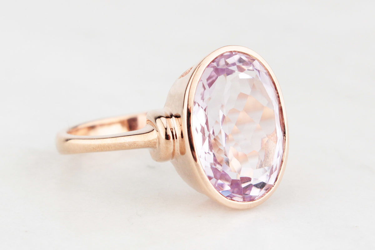VINTAGE ROSE DE FRANCE AMETHYST RING IN 9ct GOLD