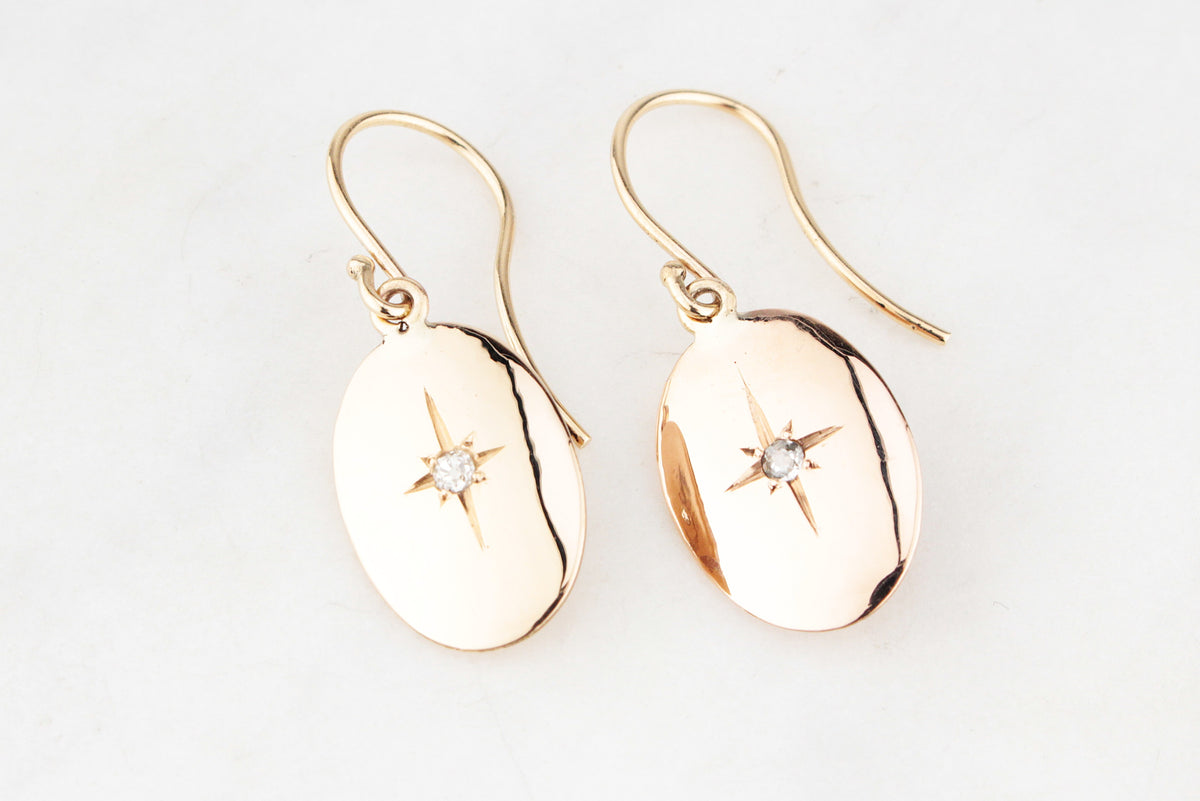 VICTORIAN DIAMOND EARRINGS IN 15ct GOLD