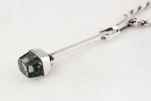 MID-CENTURY SILVER c1960’s SCANDI SPINEL PENDANT AND CHAIN