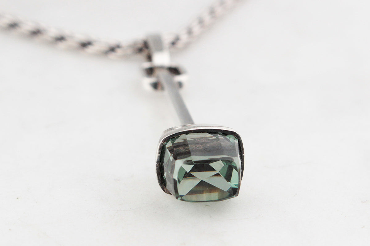 MID-CENTURY SILVER c1960’s SCANDI SPINEL PENDANT AND CHAIN