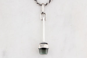 MID-CENTURY SILVER c1960’s SCANDI SPINEL PENDANT AND CHAIN
