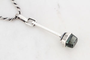 MID-CENTURY SILVER c1960’s SCANDI SPINEL PENDANT AND CHAIN