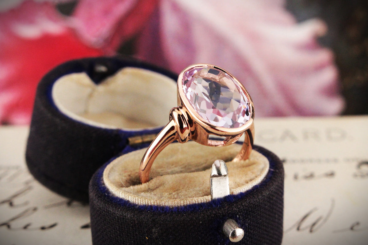 VINTAGE ROSE DE FRANCE AMETHYST RING IN 9ct GOLD