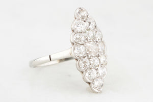 ANTIQUE 1.20ct OLD MINE CUT DIAMOND RING 14ct WHITE GOLD