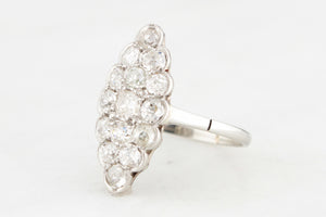 ANTIQUE 1.20ct OLD MINE CUT DIAMOND RING 14ct WHITE GOLD