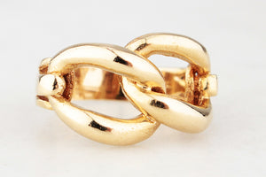 VINTAGE DOUBLE CURB-LINK RING 18ct GOLD