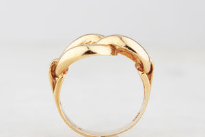 VINTAGE DOUBLE CURB-LINK RING 18ct GOLD