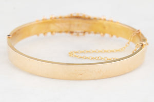 EDWARDIAN 1910 DIAMOND BANGLE 9ct GOLD