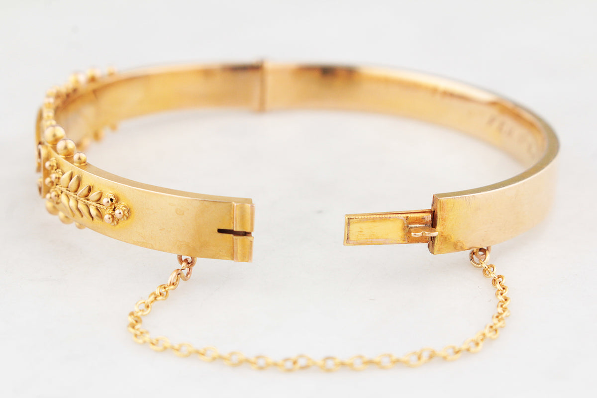 EDWARDIAN 1910 DIAMOND BANGLE 9ct GOLD