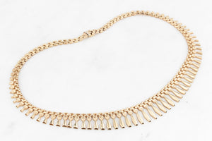 VINTAGE FRINGE NECKLACE 9ct GOLD