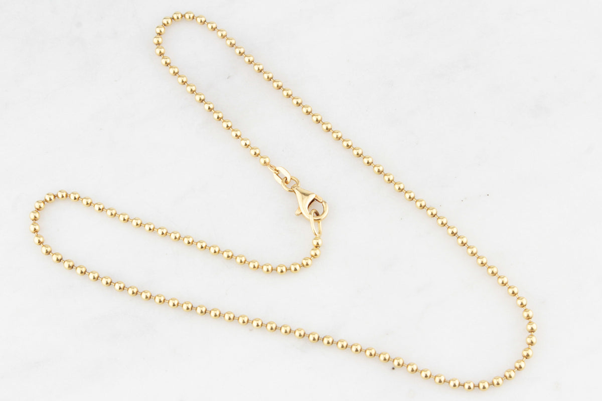 VINTAGE 18ct GOLD BALL LINK CHAIN