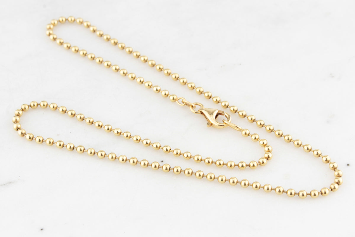VINTAGE 18ct GOLD BALL LINK CHAIN