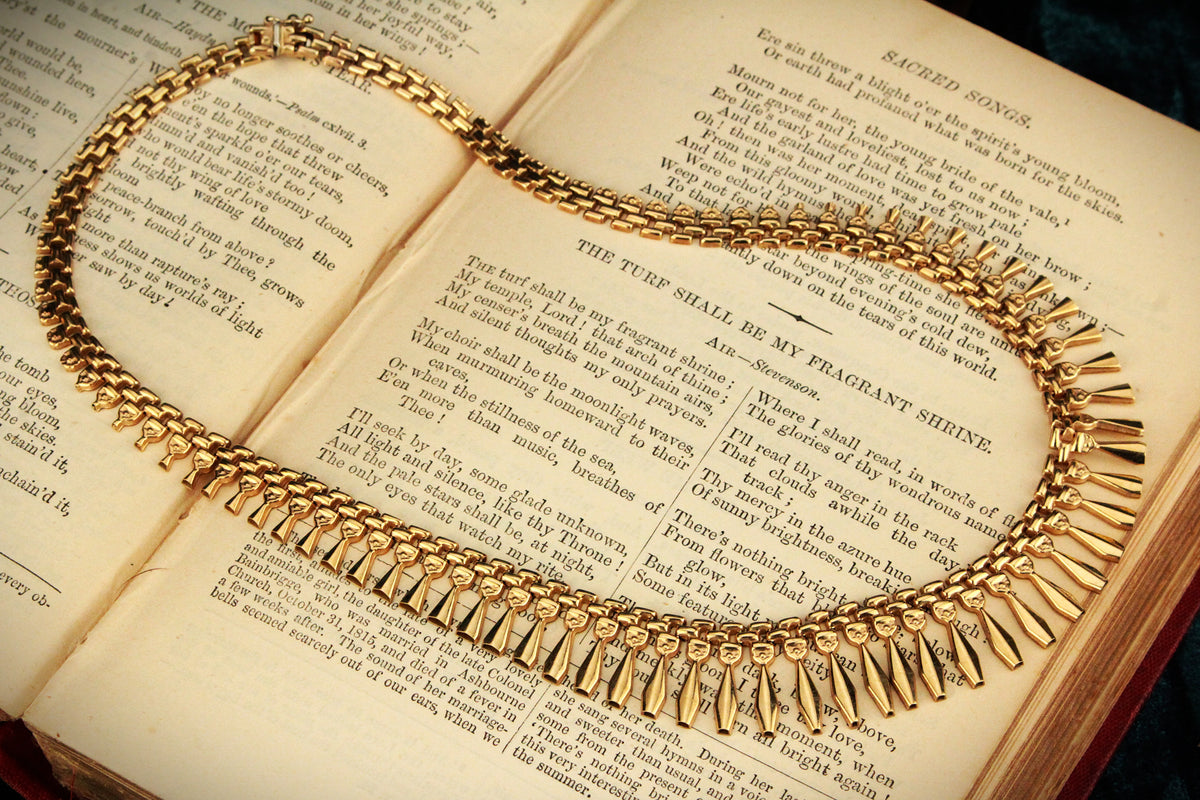 VINTAGE FRINGE NECKLACE 9ct GOLD