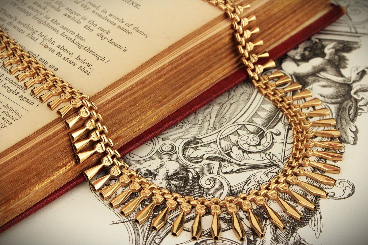 VINTAGE FRINGE NECKLACE 9ct GOLD