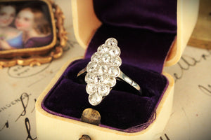 ANTIQUE 1.20ct OLD MINE CUT DIAMOND RING 14ct WHITE GOLD