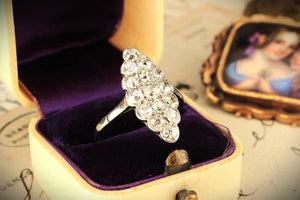 ANTIQUE 1.20ct OLD MINE CUT DIAMOND RING 14ct WHITE GOLD