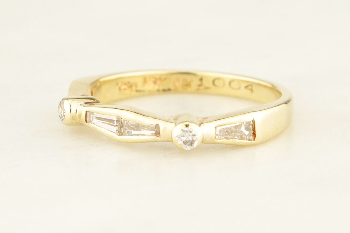 VINTAGE ART DECO c1930 DIAMOND RING 18ct GOLD