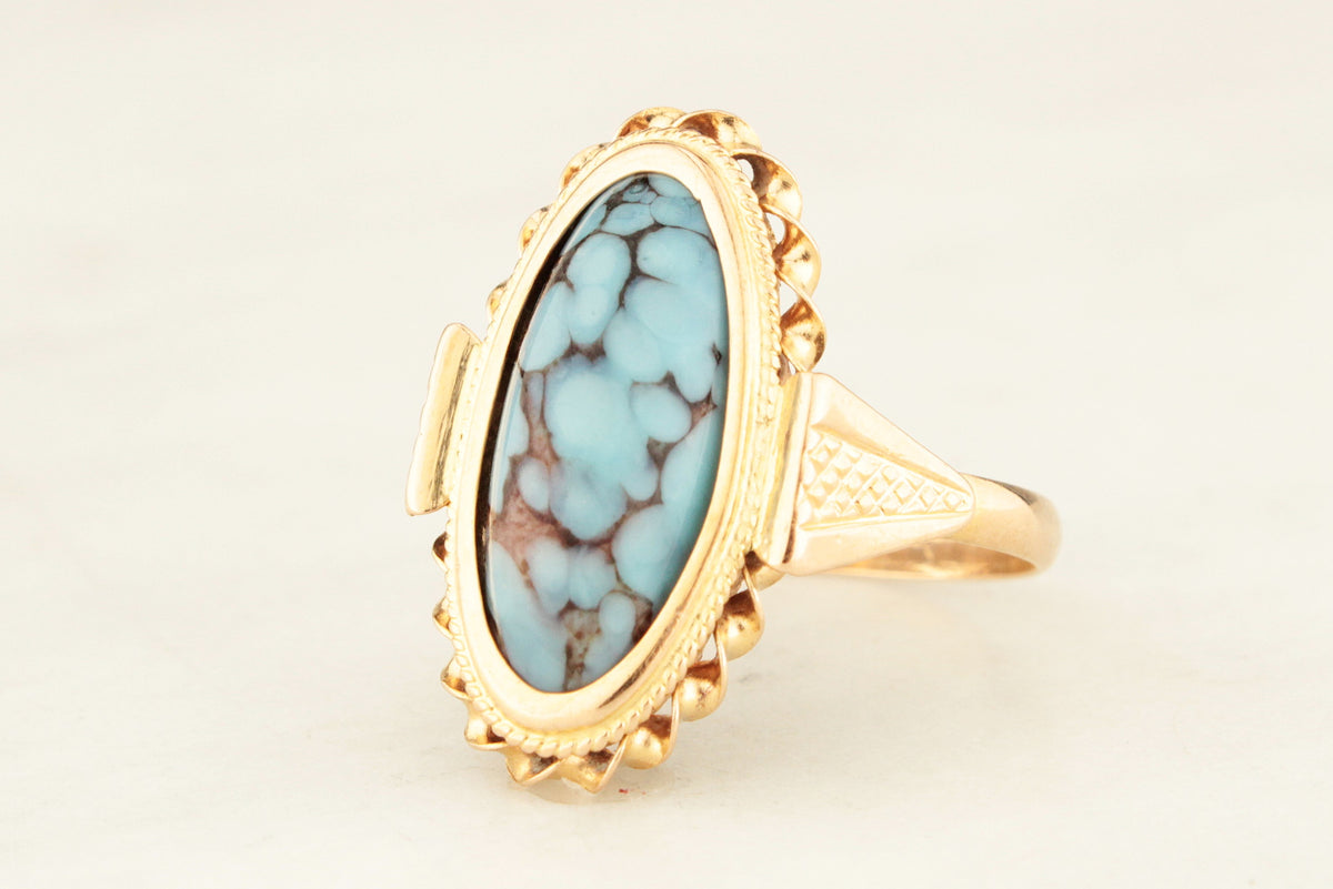 VINTAGE TURQUOISE RING 18ct GOLD