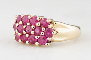 RETRO RUBY RING 9ct GOLD