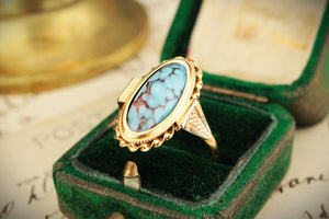 VINTAGE TURQUOISE RING 18ct GOLD