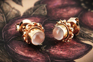 VINTAGE MOONSTONE EARRINGS 9ct GOLD