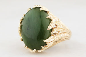 VINTAGE c1960’s JADE RING 14ct GOLD
