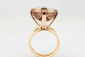 VINTAGE 17ct IMPERIAL TOPAZ COCKTAIL RING 14ct GOLD