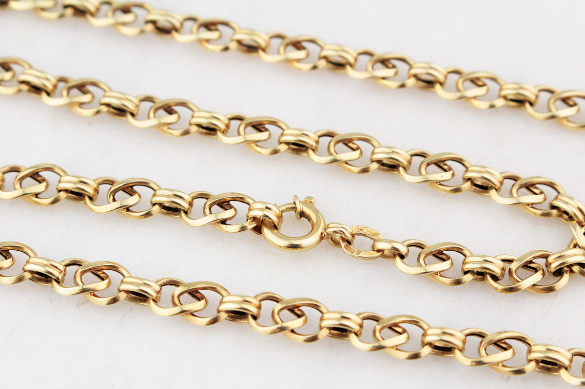 VINTAGE FANCY LINK CHAIN 14ct GOLD