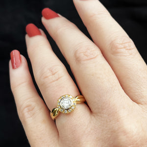 VINTAGE .72ct DIAMOND RING 18ct GOLD