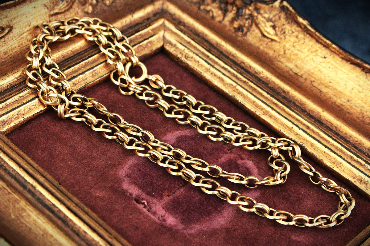 VINTAGE FANCY LINK CHAIN 14ct GOLD
