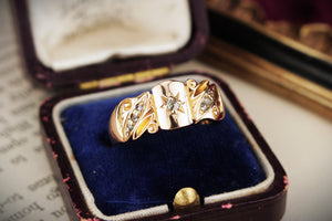 ANTIQUE AUSTRALIAN c1910 DIAMOND RING 15ct YELLOW GOLD