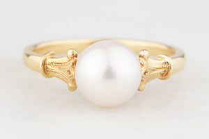 VINTAGE AKOYA PEARL RING BY MIKIMOTO 18ct GOLD
