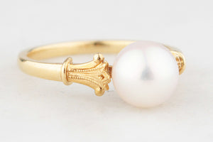 VINTAGE AKOYA PEARL RING BY MIKIMOTO 18ct GOLD