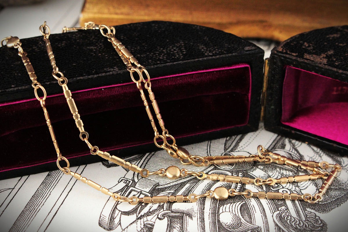 VINTAGE ITALIAN 9ct GOLD FANCY LINK CHAIN