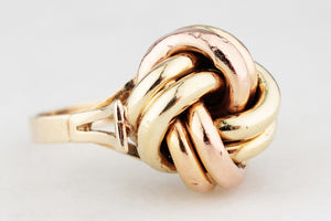 MID-CENTURY 1976 INTERTWINED KNOT RING 9ct GOLD