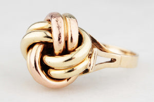 MID-CENTURY 1976 INTERTWINED KNOT RING 9ct GOLD
