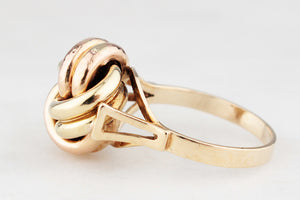 MID-CENTURY 1976 INTERTWINED KNOT RING 9ct GOLD
