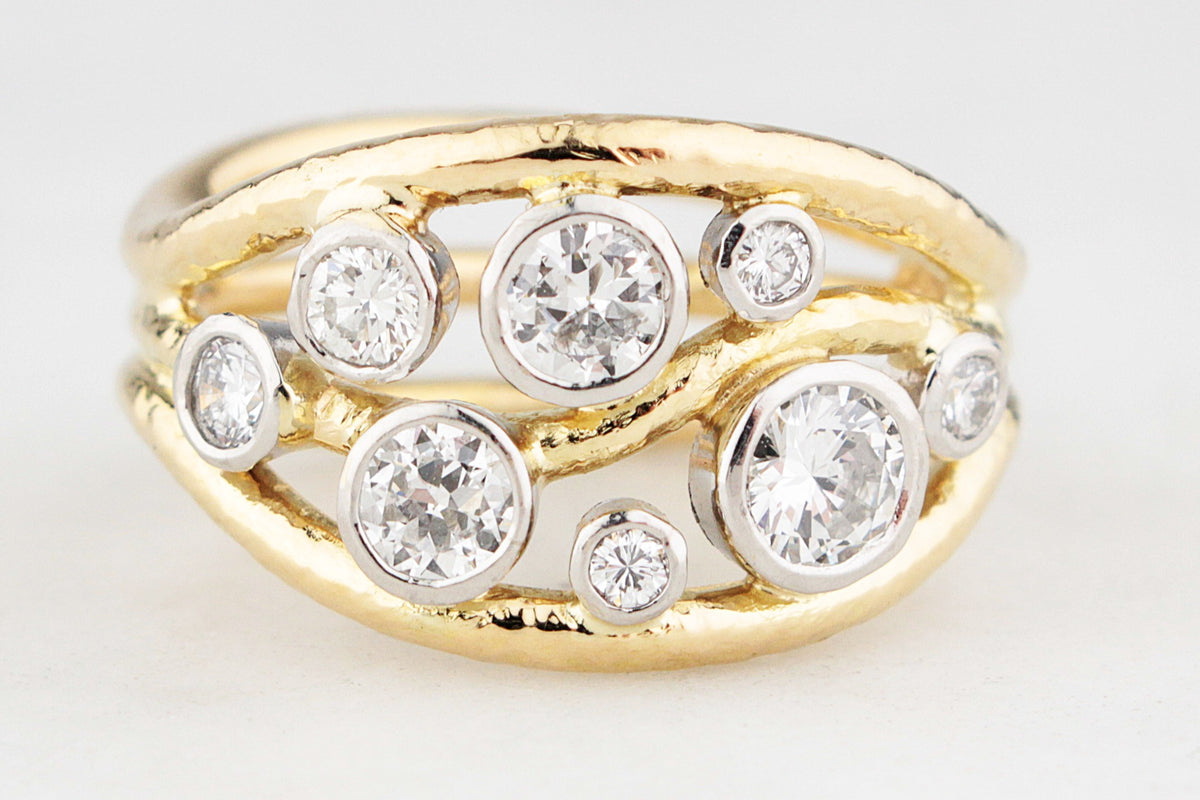 MID-CENTURY 1.16ct DIAMOND RING 18ct GOLD &amp; PLATINUM