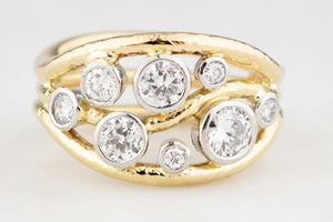 MID-CENTURY 1.16ct DIAMOND RING 18ct GOLD & PLATINUM